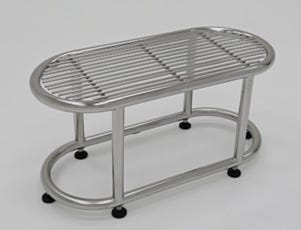 Cylinder Frame Rod Top Mini Gowning Room Bench