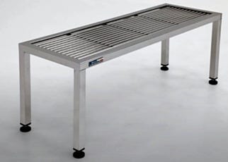 Square Frame Cylinder Top Gowning Room Bench