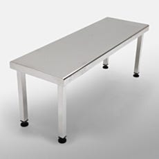 Gowning Room Bench Square Frame Solid Top