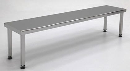 Long Gowning Room Bench Square Frame Solid Top