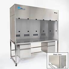 recirculating vertical laminar flow clean bench in 304 stainless steel, for nanoparticle research