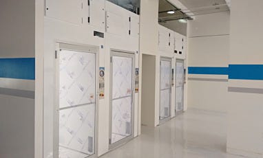 High-throughput cleanroom air showers