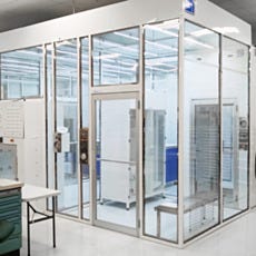 modular cleanroom with personnel air shower