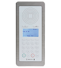cleanroom flush mount IP intercom station face plate by Zenitel