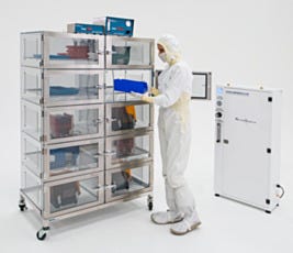 Desiccator Cabinet with Nitrogen Purge Controls, 10 Chambers