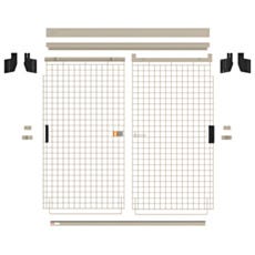 MQSEC56-SLKIT SlideSecure Sliding Door Retrofit Kit for 60″ Long MetroMax Security Shelving by Metro