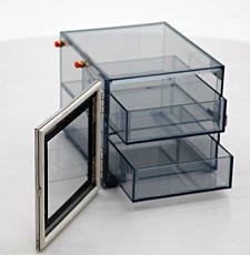 Minidesiccator Cabinet with slide out trays
