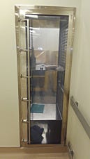 Installed stainless steel pass-through with SD-PVC windows for educational development