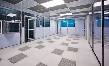 interior view of custom hardwall modular cleanroom