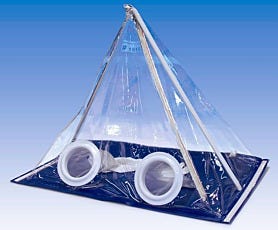 Pyramid Mobile and Disposable Glovebox