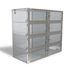 8-chamber static-dissipative PVC desiccator cabinet wafer box