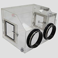 Smart glovebox in clear acrylic with two 9