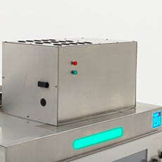 view of air shower attached to pass-through chamber