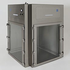 Smart Cleanroom Pass-Through with 90 Degree Corner and HEPA Filtration