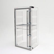 Smart desiccator cabinet in acrylic with 304 stainless steel framed door