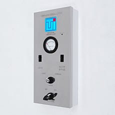 Control panel for softwall cleanroom with LED filter replacement alarm