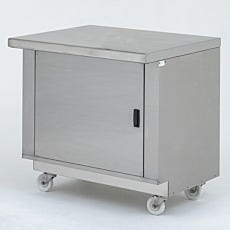 stainless steel base cabinet with casters