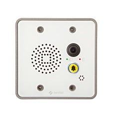 cleanroom flush mount IP video intercom station face plate by Zenitel