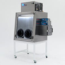 Temperature controlled glove box for testing electronics under different atmospheres
