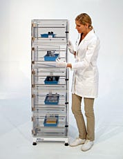 nitrogen desiccator cabinet with 5 chambers for dry inert storage of pharmaceuticals