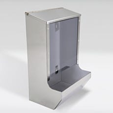 304 SS wall-mount safety glasses dispenser with 1 compartment and polycarbonate window