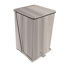 24-gallon waste receptacle with foot pedal in 304 stainless steel for cleanrooms