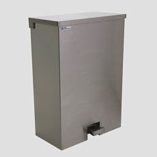 BioSafe 304 stainless steel garment hamper with foot pedal
