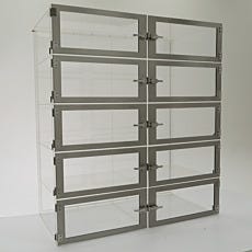 Acrylic 10 Chamber Wafer Box Desiccator Cabinet