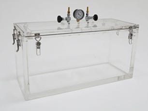 Acrylic Vacuum Chamber with Gauge and Metering Valves
