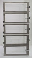Acrylic 5 Chamber Wafer Box Desiccator Cabinet Front View