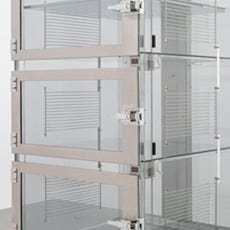 nitroplex humidity control modules installed in an adjust-a-shelf desiccator