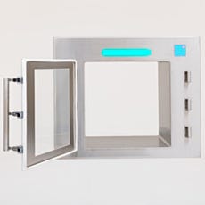 aesthetically designed hygienic glass door