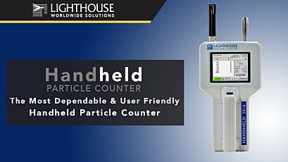 Video of Lighthouse Handheld Particle Counters by LWS
