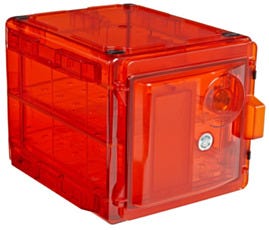 BEL-ART Secador Vertical 2 Shelf Desiccator Amber With Gas Port