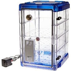 BEL-ART Desiccator Secador Vertical Clear With Blue Caps