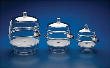 Bel-Art Space-Saver Clear Base Vacuum Desiccator