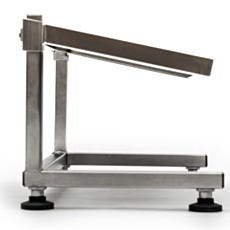 side view of stainless steel footrest