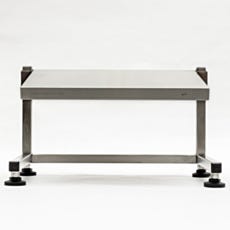 front view of stainless steel footrest