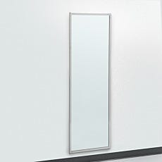 full view of framed biosafe cleanroom mirror mounted on wall