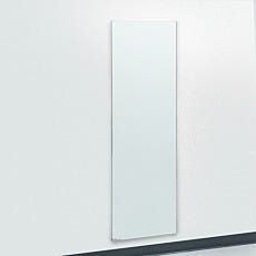 full view of frameless biosafe cleanroom mirror mounted on wall