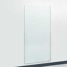 full view of frameless biosafe cleanroom mirror mounted on wall