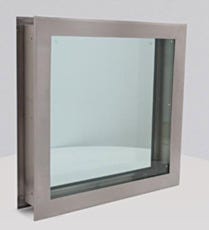 BioSafe Single-Sided Stainless Steel Framed Window Polycarbonate
