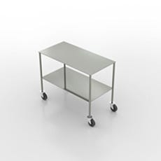 biosafe stainless steel instrument table with shelf