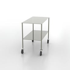 biosafe stainless steel instrument table with shelf