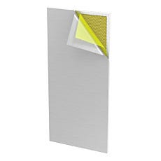 wall panel with stainless steel face bonded to aluminum honeycomb core