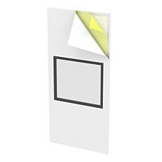 wall panel with upvc laminated steel face bonded to eps rigid foam, featuring a window