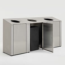 Fully welded set of three BioSafe® Waste Bins