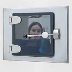 Pass-Through Chamber; Glass Door Closed with Model Reflection, Back Door Open