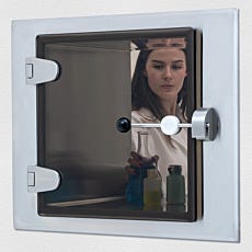 Pass-Through Chamber with Bronze Tempered Glass Door