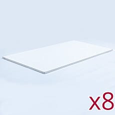 White vinyl-covered gypsum ceiling panel 2x4 for cleanroom installation